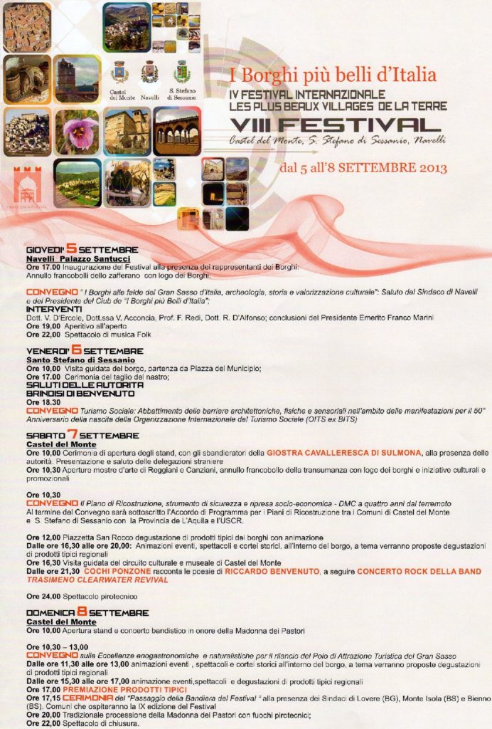VIII FESTIVAL “I BORGHI PIU’ BELLI D’ITALIA”
