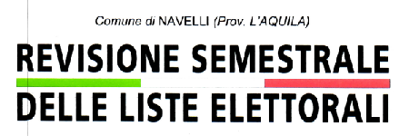 Revisione semestrale liste elettorali